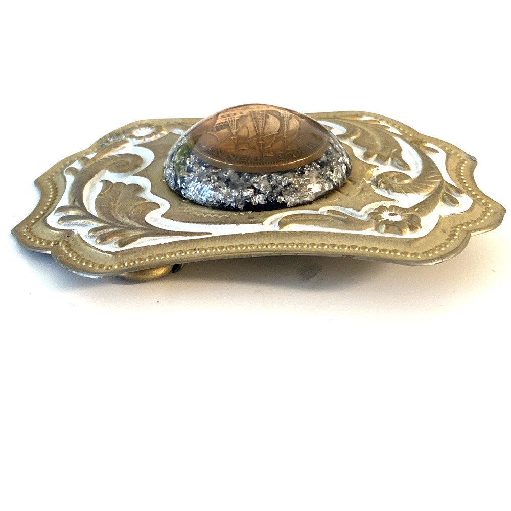 Belt Buckle Authentic Piece of the London Bridge Harold King Half Penny 1962 UK - Picture 5 of 7